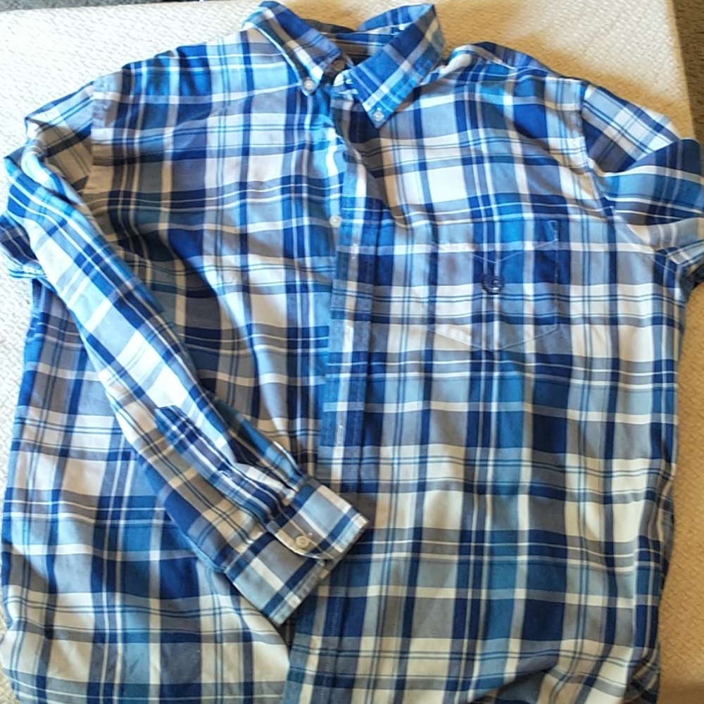 Chaps men's plaid button up shirt